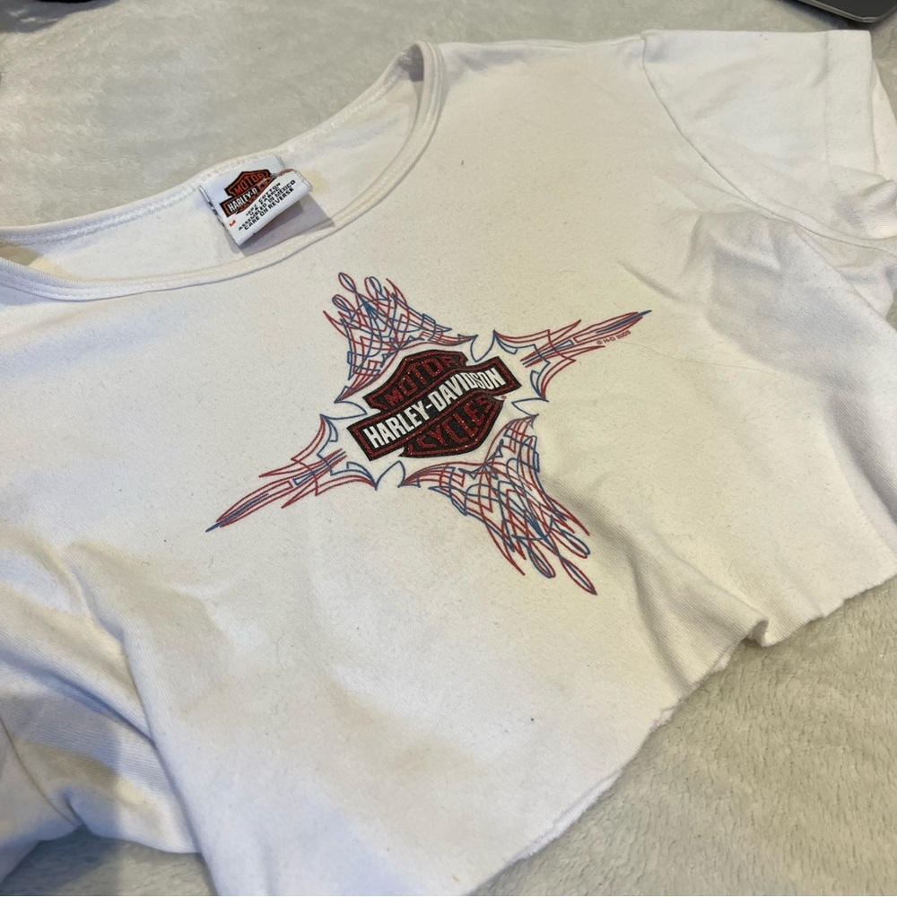 Harley Davidson cropped tee 🔥